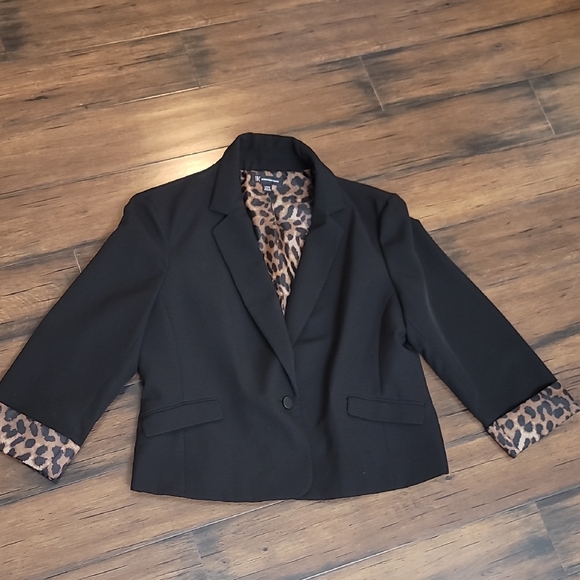 INC International Concepts Black and Brown Blazer Versatile Suit Jacket - Picture 5 of 9